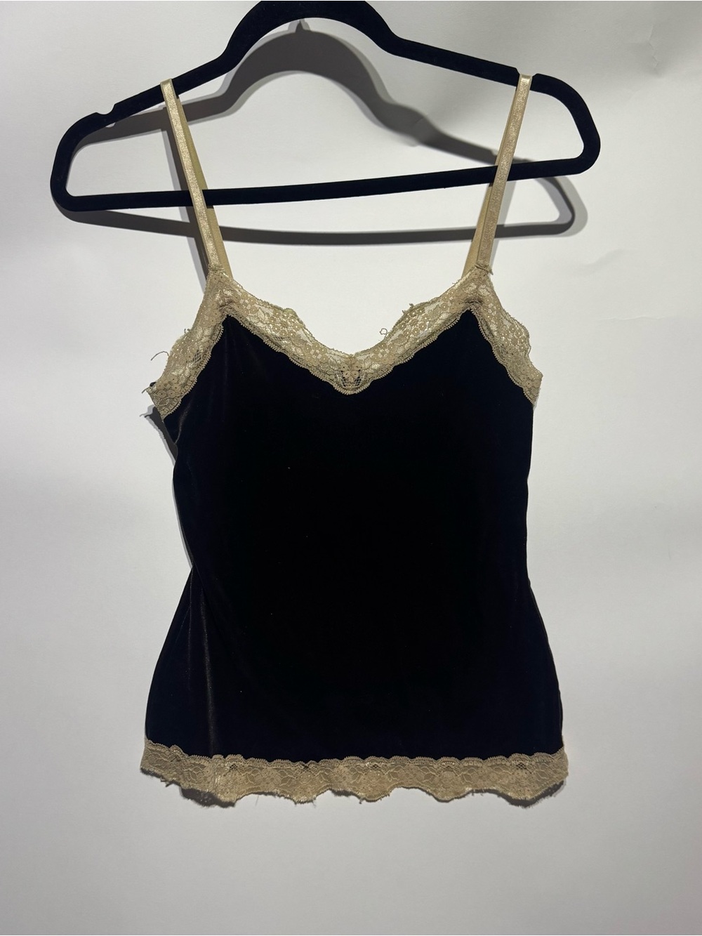 New York & Company, Brown Velvet with Lace, Y2K Cami